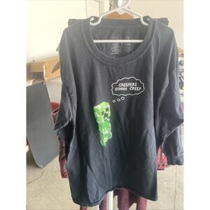 Mojang Jinx Minecraft Youth Long Sleeve Crew Neck Graphic Print T-Shirt Sz. Med